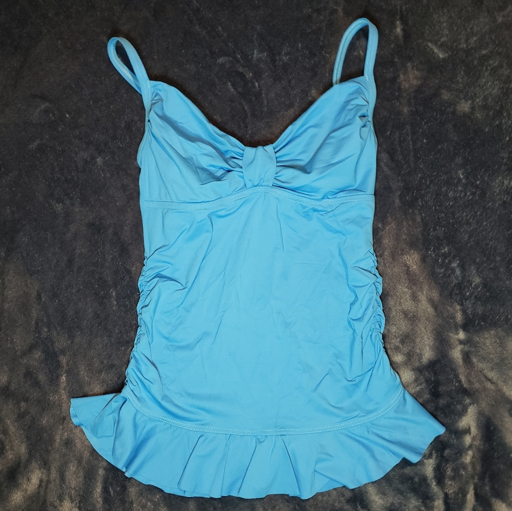 Lands End Tankini Blue Size M 10 Top only